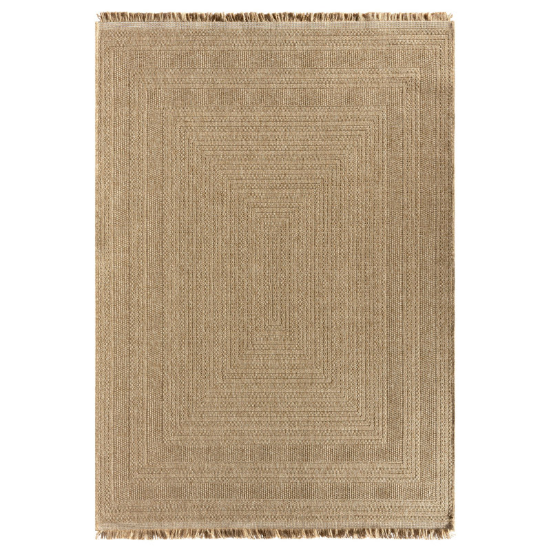 Koston Striped Indoor / Outdoor Rug, Square 1'6"