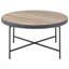 Table basse en chêne gris patiné avec structure noire