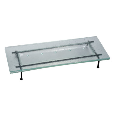 2.5'' H Glass Fireplace Dish