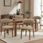 Chaise d'appoint rembourrée en bois massif
