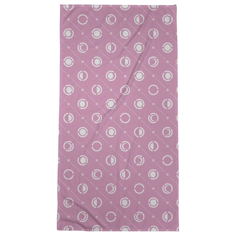 Serviette de plage Classic Moon Phases, Rose