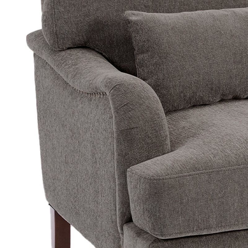 Fauteuil rembourré, Chenille brun clair