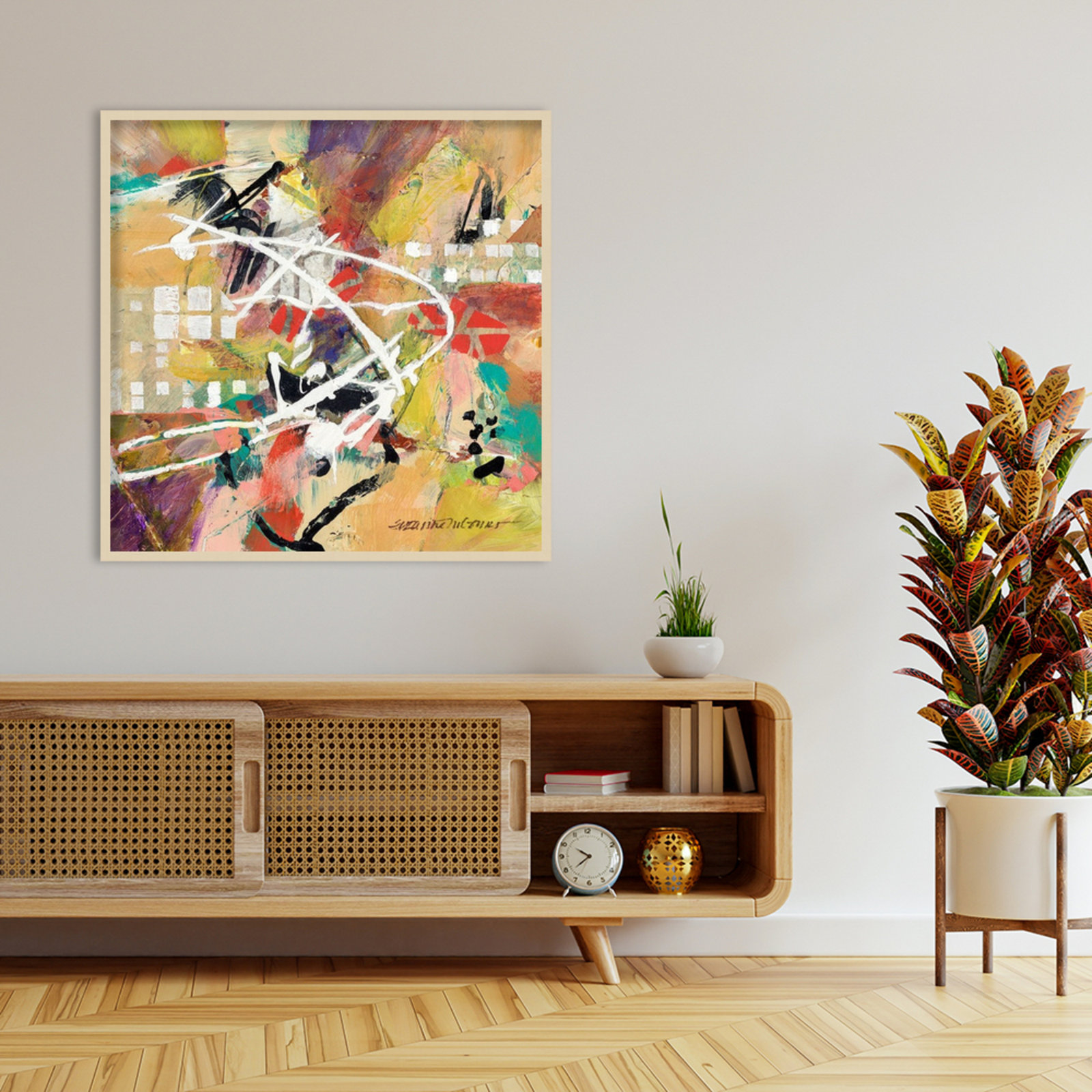 Sutter "Boogie" Print by Suzanne McCourt, 41" H x 41" W, Brown
