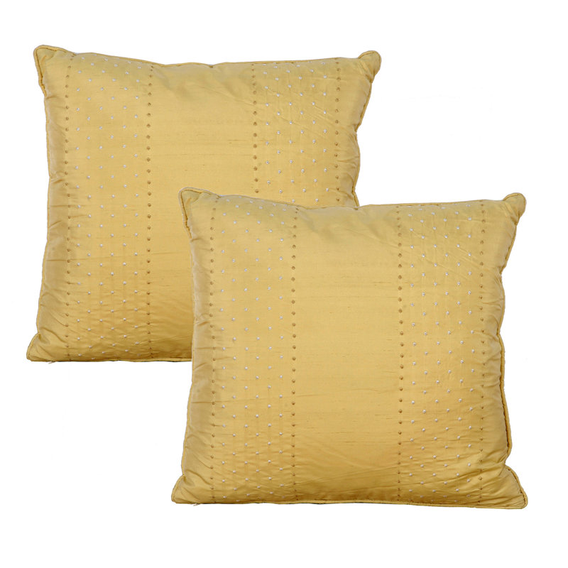 Square Cushion Cover, Gold