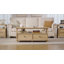 Table basse de style champêtre avec rangement et deux tiroirs-1084252224