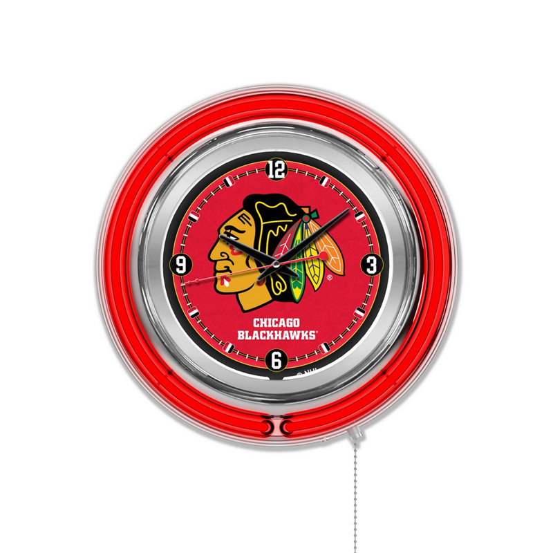 Horloge murale 15" nhl, Blackhawks de Chicago