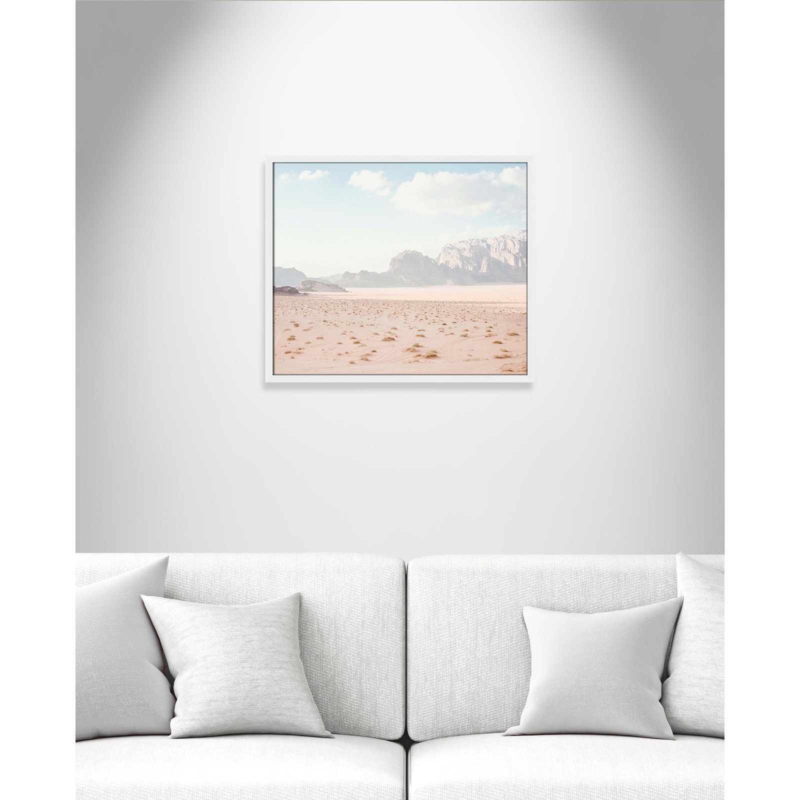 Tire Tracks "Tire Tracks" Print, 25.5" W x 21.5" H, Satin White Framed