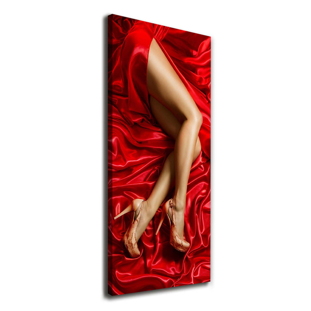 Legs On Satin - Kunstdrucke auf Leinwand - Wrapped Canvas