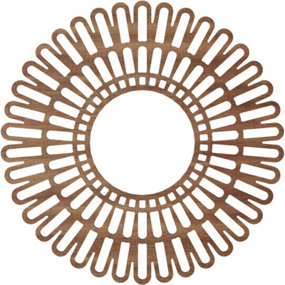 Médaillon de plafond ajouré en bois d'aulne 30 po x P 11 1/8 po x T 1/4 po