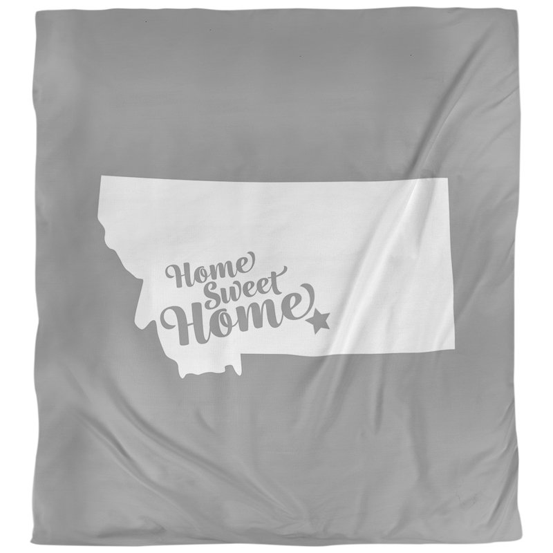 Housse de couette home billings, Housse de couette pour grand lit, Gris, Polyester brossé