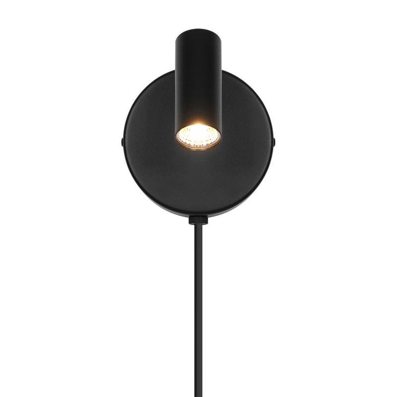 Steel Flush Mounted Sconce, Black