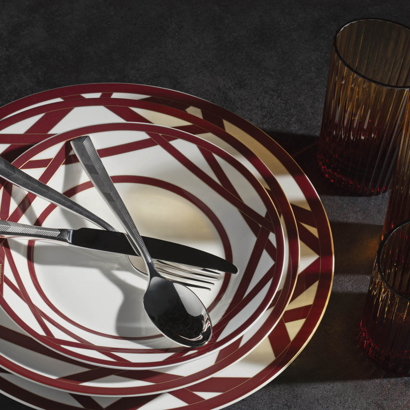 Missoni Dinner Plate Nastri Bordeaux Set Of 2  - Diam. 10.75"