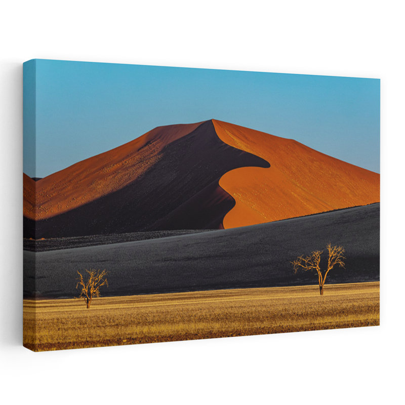 Golden Golden Dune, paysage dramatique minimaliste, nature, paysage mural, 32" H x 48" W