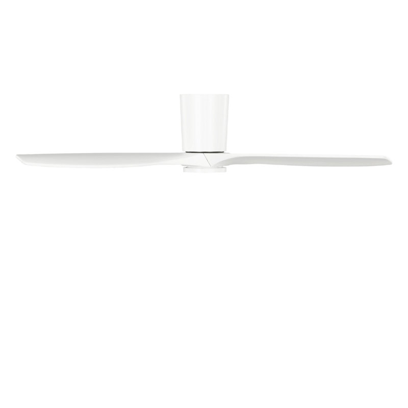 Seyra Smart Hugger LED Ceiling Fan, Matte White, Matte White, 52" Wide