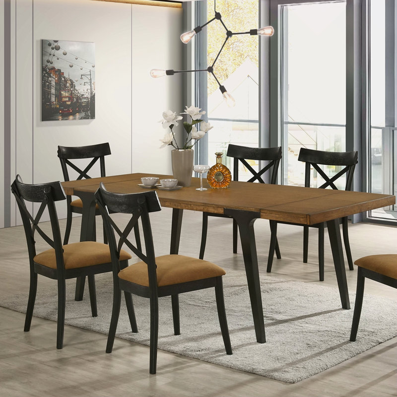 Chaise d'appoint brune et noire (ensemble de 2)