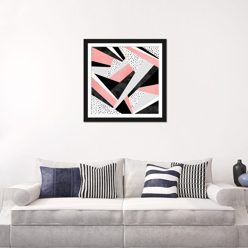 « happy fille », impression sur toile, H 16 po x l 16 po x P 1 po, Papier d'art encadré noir, Blanc