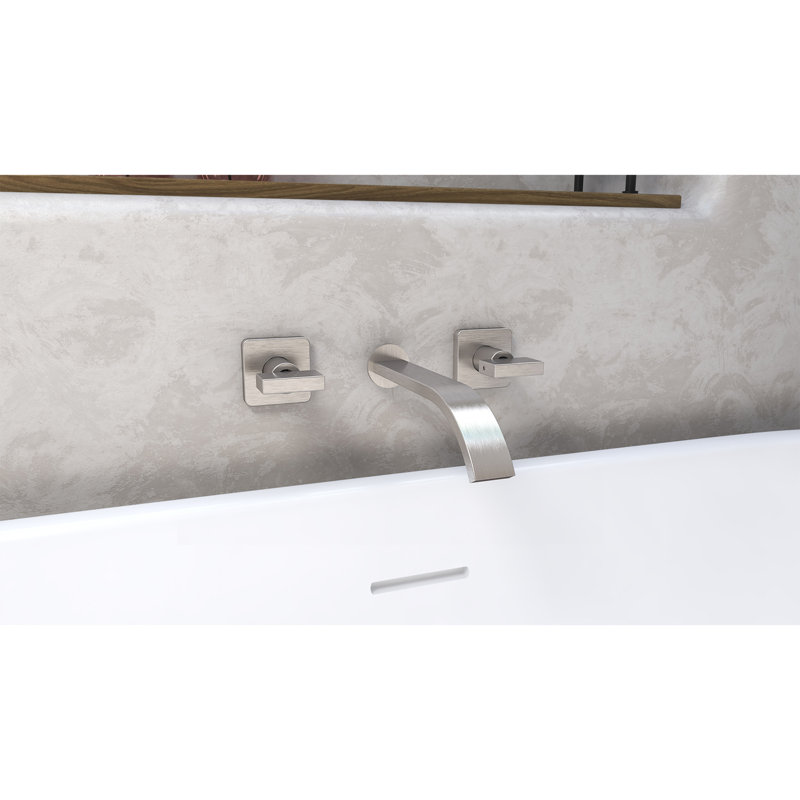 DreamLine Chesapeake 2 in. x 8 in. Wall Mounted Tub Faucet, Brushed Nickel