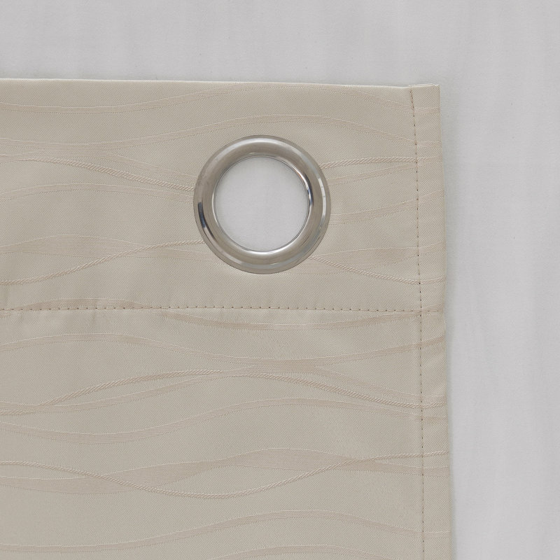 Bakstran Blackout Curtain Pair, Beige, 52" W x 45" L