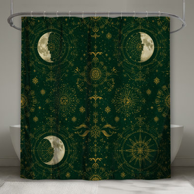Celestial Moon Phases Shower Curtains Extra Long