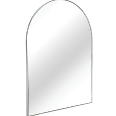 30X36 Inch Silver Metal Framed Arched Bathroom Mirror - 4Mm Hd Glass, Rust Aluminium, Reinforced Hooks For Stable Installation Wall With Frame Aluminum Alloy, Simple To Follow Steps