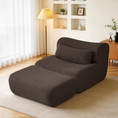 Chaise moderne sans accoudoir sans repose-pieds avec repose-pieds, confortables fauteuils de lecture confortables, méridienne à compression pour salon, appartement de chambre à coucher