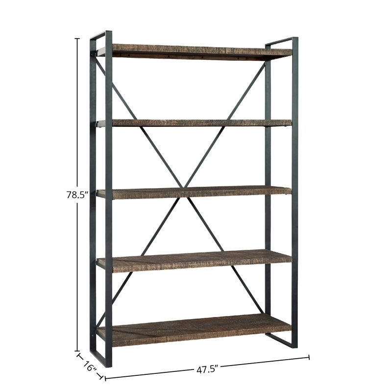 Étagère en fer Hyde H 78 po x l 47,25 po