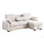 Canapé-lit modulaire réversible en chenille avec méridienne de rangement, table rabattable, porte-gobelets et ports de chargement-1455753611