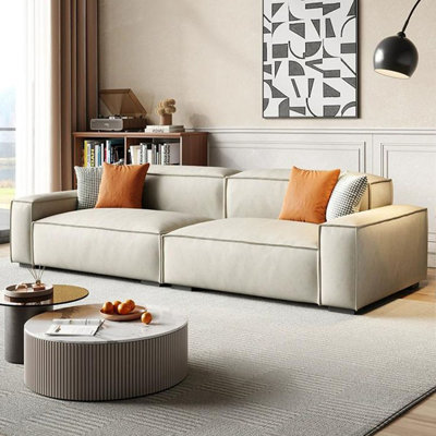 Canapé modulaire blanc en polyester
