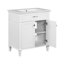 Meuble-lavabo de 30 po avec lavabo en céramique, porte à fermeture douce et tablettes réglables-27431649