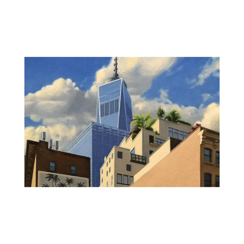 Tribeca Rooftops by Nick Savides - Wrapped Canvas Painting, 20.32cm H x 30.48cm W x 1.91cm D