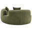 Causeuse courbée 66,93 pouces à compression complète, tissu en velours de peluche, canapé compact sans assemblage pour petits espaces et appartements, capacité de 350 lb-462809850