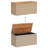 Acacia Steel/Solid Wood/Wicker Deck Box-103397025