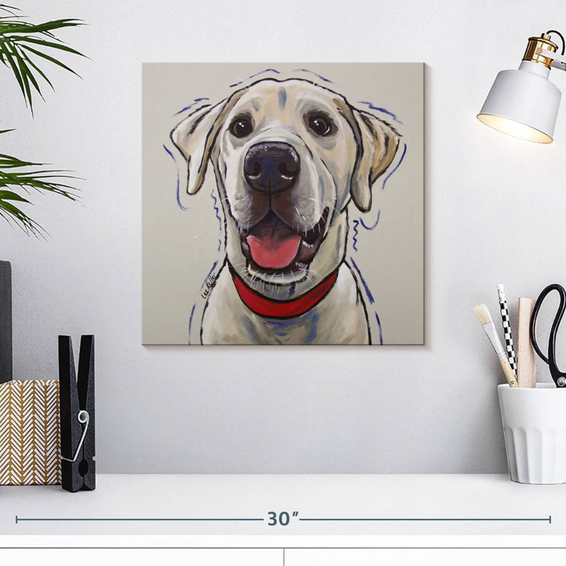 Brampt Yellow Lab Hank, H 16 po x l 16 po