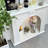 White Manufactured Wood Freestanding Fireplace