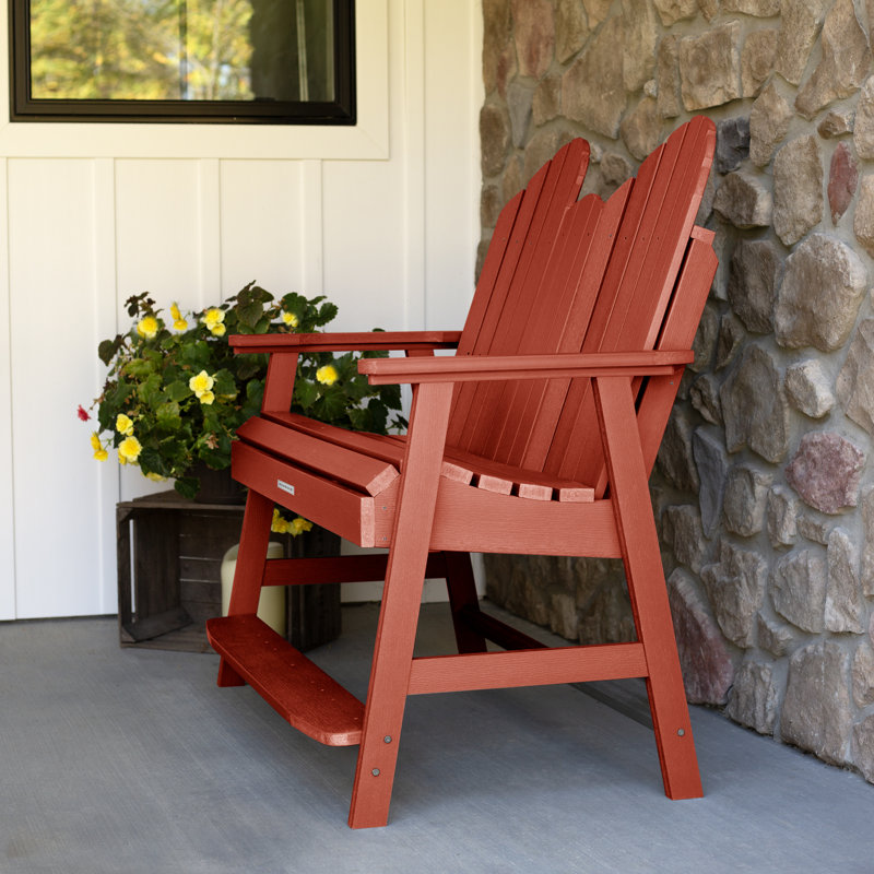 Banc d'extérieur 4 pi Cadha, Rouge rustique