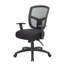 Chaise de bureau pivotante Oyo, filet noir, multi-inclinaison commerciale, roulettes