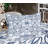 Ambesonne Traditional Fitted Sheet & Pillow Sham , Pale Blue Night Blue-106790551