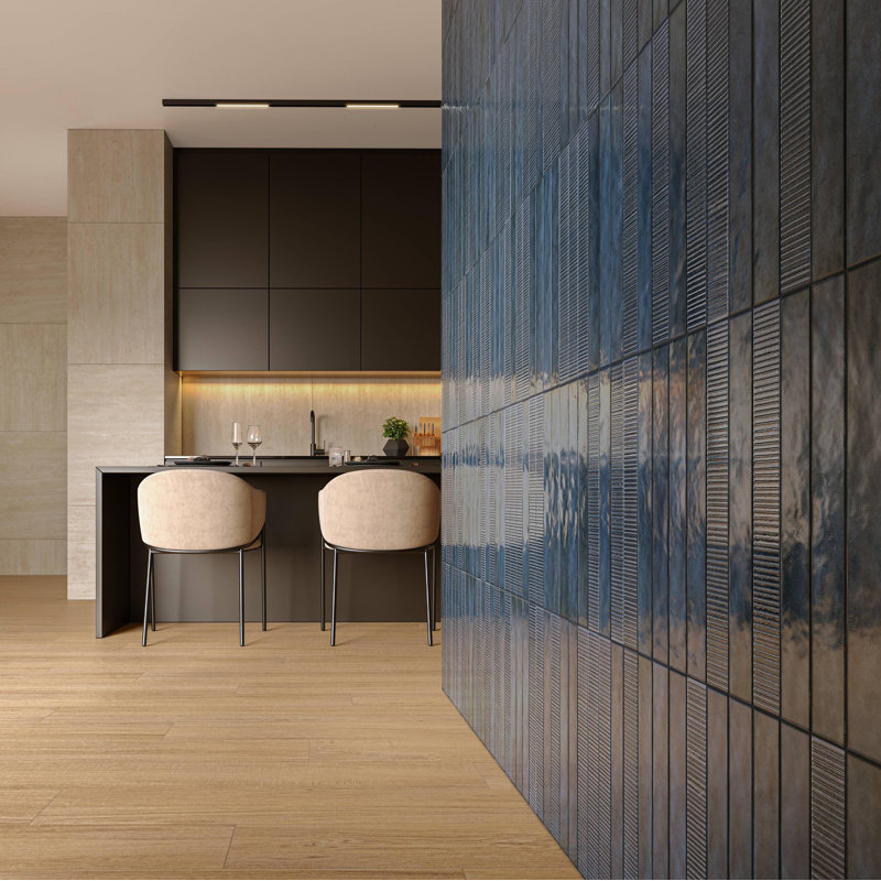Milana 2 In. X 17 In. Ceramic Wall Tile (9.9 Sq. Ft. / Case), Navy