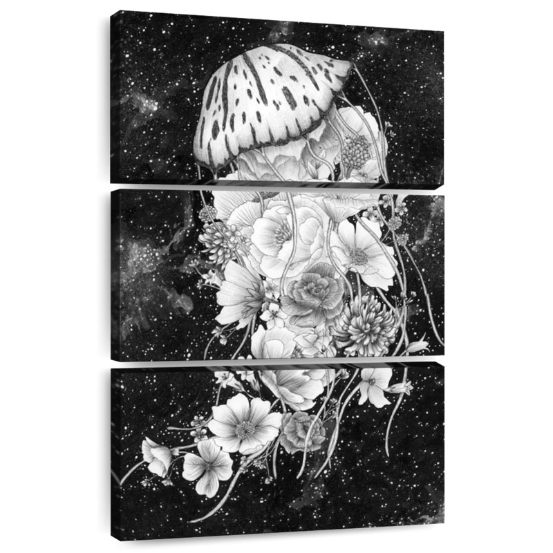 Brampt Magic Ocean Jellyfish BW, H 32 po x l 20 po