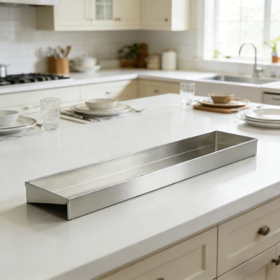 Tablette magnétique pour l'organisation de la cuisine, support à épices au-dessus du poêle de 30 pouces avec bordures de sécurité, installation sans perceuse, acier inoxydable brossé facile à nettoyer
