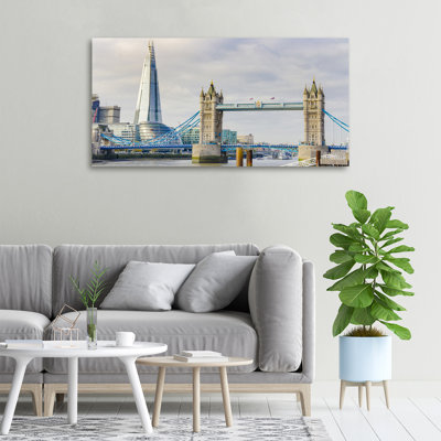River Thames London - No Frame Print on Canvas