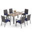 6 - Person Patio Dining Set with Rectangular Table , Cushions Included
