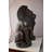 Pair Of Lions Sitting on Base Very Detailed Bronze Statues 13" x 26" x 34"H