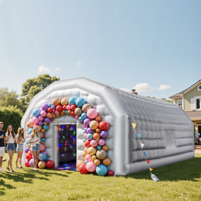 Tente de boîte de nuit gonflable portative avec ventilateur 29,5 x 19,7 x 13,1 pi pour soirée disco