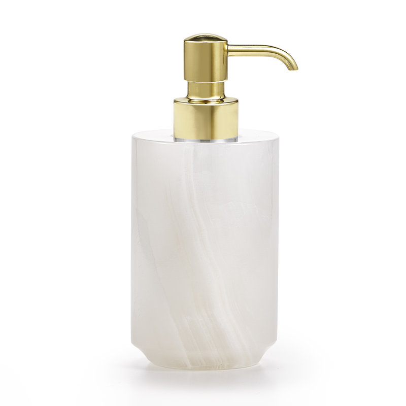 Hielo Soap Dispenser, Unplated Brass