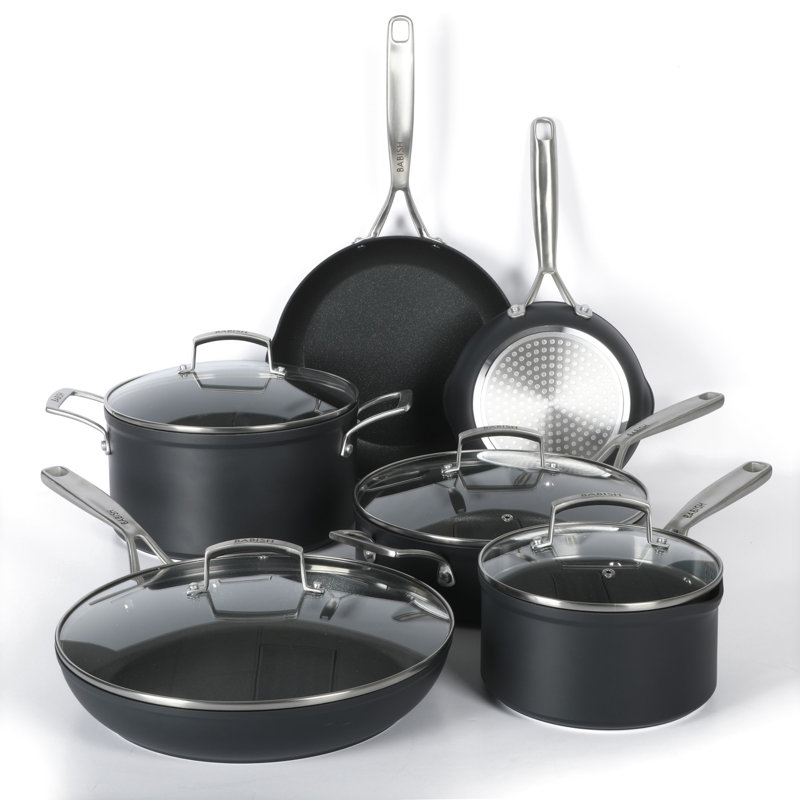 Batterie de cuisine de 10 pièces en titane anodisé dur pour enfants Babish