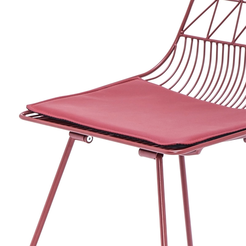 Chaises de bistro en métal Industrial, Red, Red