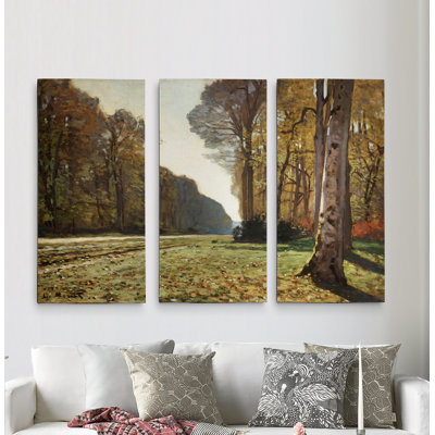 Claude Monet - Ensemble de 3 reproductions d'art sur toiles