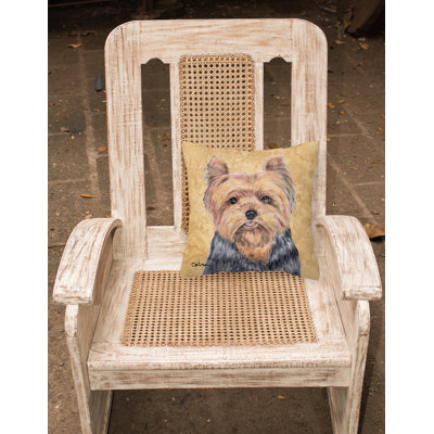 Yorkie Indoor Outdoor Throw Pillow