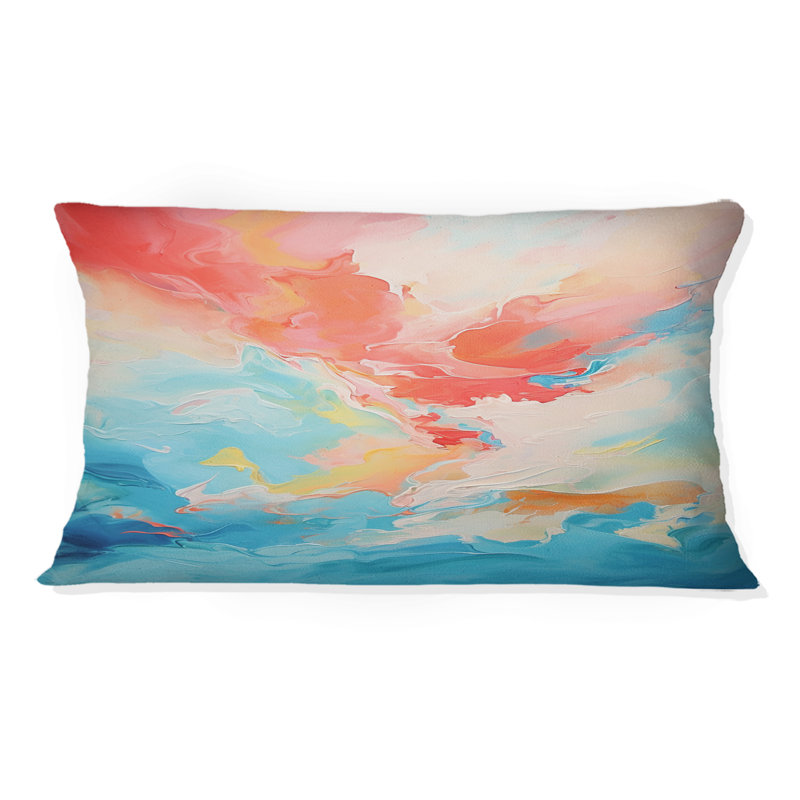 Coussin décoratif coloré Mid Century